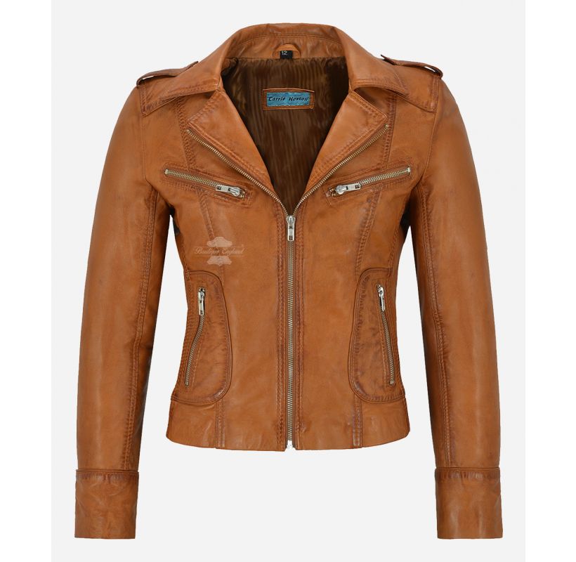 RIDER LADIES BIKER Leather JACKET SLIM FIT CASUAL FASHION Leather JACK ...