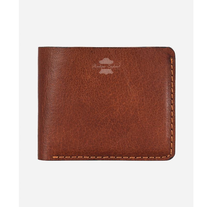 Portefeuille en cuir minimaliste pour homme avec poche à monnaie porte-cartes à deux volets porte-monnaie