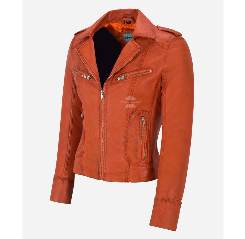 RIDER LADIES BIKER Leather JACKET SLIM FIT CASUAL FASHION Leather JACK ...