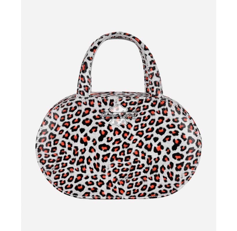 Women Large Cosmetic Bag Leopard Print Leather Makeup Travel Toiletry Bag