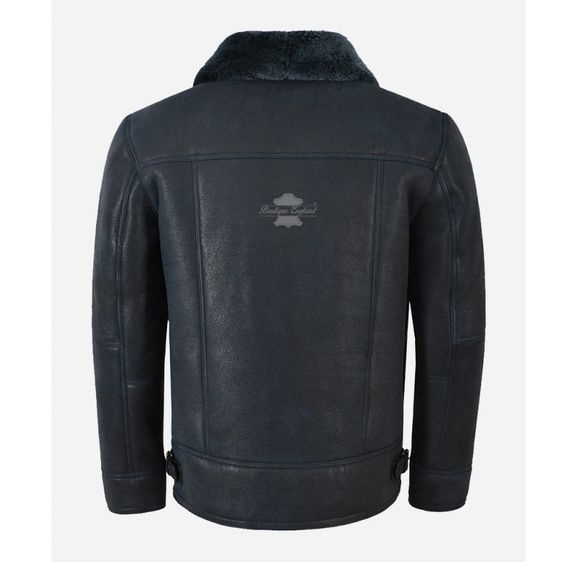 HUNTER Lammfell-Fliegerjacke B3 Flieger-Lammfelljacke für Herren