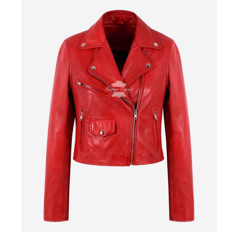 Emma Watson Style Jacket Ladies Slim fit Short Body Fashion Leather Jacket