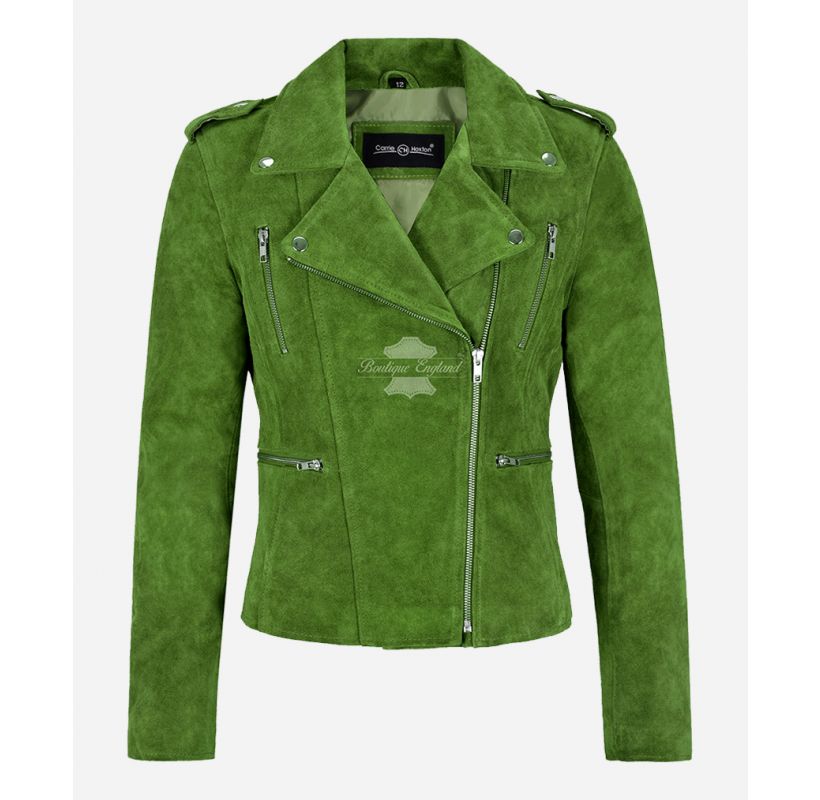 MYSTIQUE Leather Jacket Women Biker Style Suede Leather Fashion Jacket